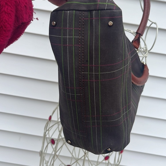 Kate spade beautiful plaid tote with leather handles - Picture 5 of 7